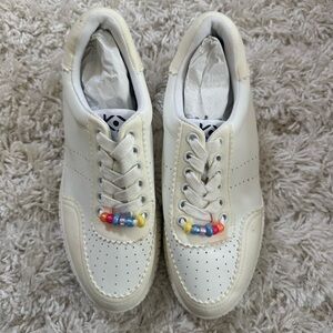 Katy Perry White Sneakers with Colorful Beads